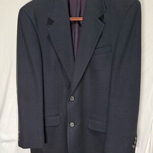 Eddie Bauer Vintage 90’s Navy Blue Textured Men's Blazer Wool Size 38R